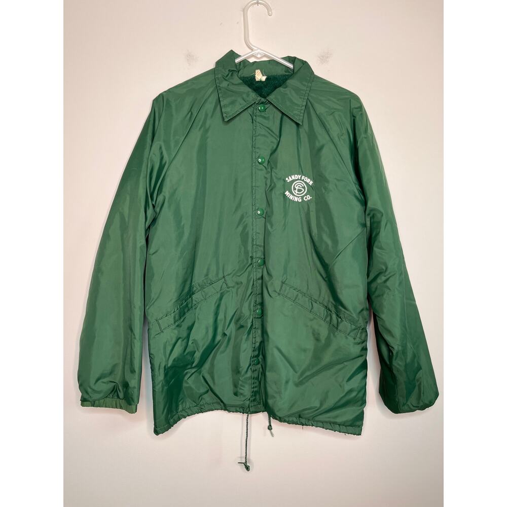 1970s Sandy Fork Mining Company Spruce Green Grandpa Dagger Collar Jacket M